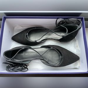 Stuart Weitzman Black Suede D’Orsay Flats - 9